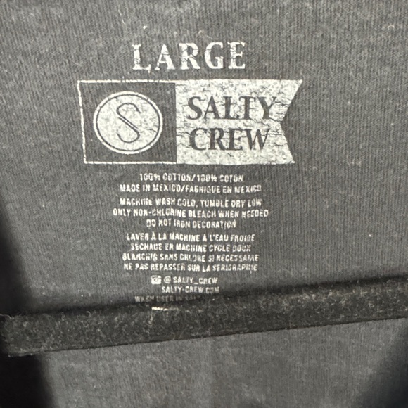 Salty Crew Black Short Sleeve Tee with Gold Emblem - Picture 4 of 5